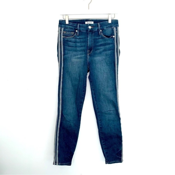 Good American Good Legs Straight Athletic Stripe size 6 / 28 - Picture 3 of 11